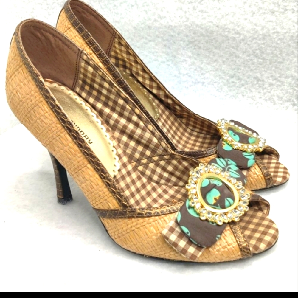 Raffia Summer Peep Toe